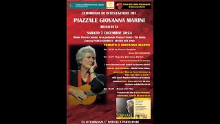 Susanna Cerboni. Cerimonia di intitolazione del Piazzale Giovanna Marini