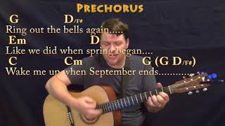 Wake Me Up When September Ends (Green Day) Guitar Cover Lesson with Chords/Lyrics - Munson