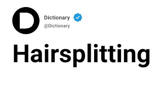 Hairsplitting Meaning In English