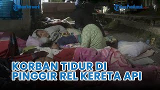 🔴 Momen Haru Puluhan Warga Kampung Margaluyu Cianjur Tidur di Pinggir Rel Kereta Api