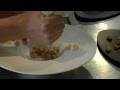 Luc Kusters prepares a dessert at Bolenius in Amsterdam