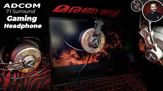 Adcom Vision 7.1 Surround Headphones 🔥Bass Budget Gaming Headphone! Review Malayalam