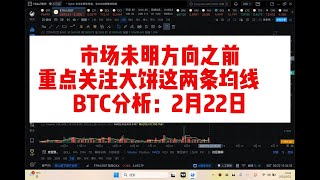 目前未出方向之前重点关注大饼这两条均线     BTC分析：2月22日