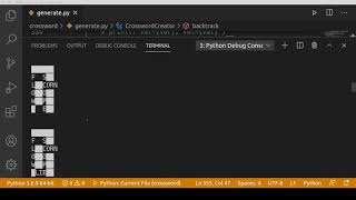 Solve Crossword with python using backtrack search algorithm