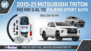 Fuel Manager Pre Filter Bracket Kit Install in Mitsubishi Triton MQ MR 2.4L - OS-14-FM