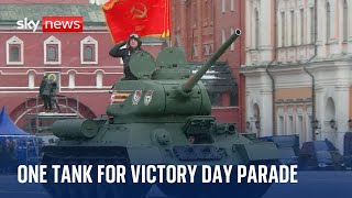 Russia Victory Day parade: Only one tank on display