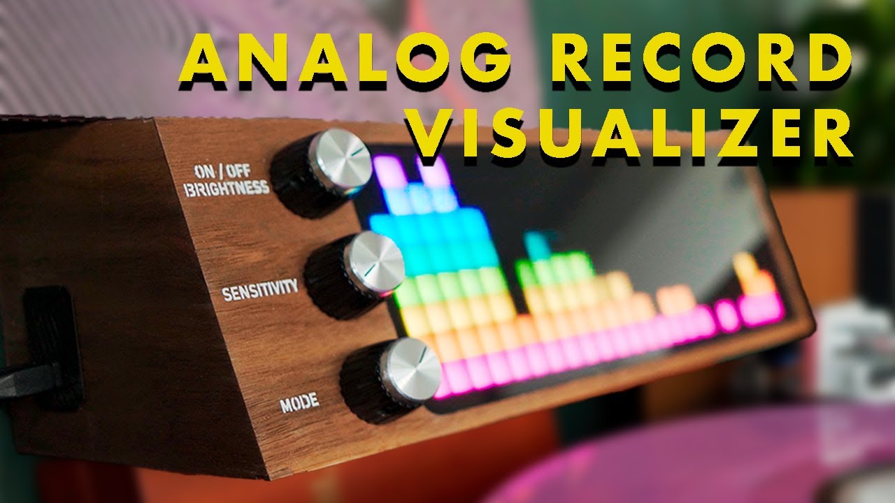 This Vinyl Record Stand Has A Built In Led Visualizer