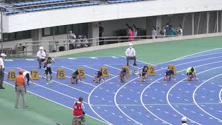 5年生100m女子予選-4組 東京都小学生陸上競技交流大会 2020年9月21日