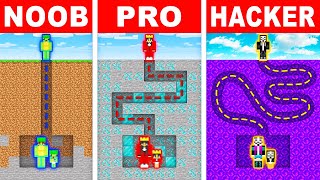 NOOB vs PRO: MAZE TO FAMILY HOUSE Build Challenge in Minecraft!