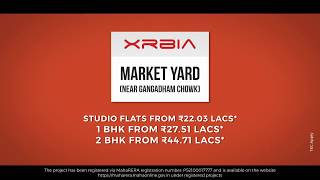 XRBIA Market Yard, 1 BHK \u0026 2 BHKs \u0026 studio apartments.