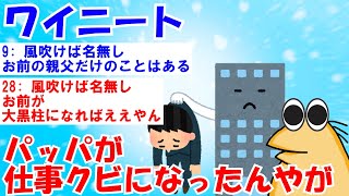 【悲報】ワイニート、パッパが仕事クビになったンゴ→結果【ゆっくり解説・なんJまとめ・2ch面白いスレ】