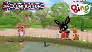 Stop Scaring The Ducks Away Bing! | Bing Clip Compilation | ZeeKay British Cartoons