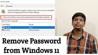 How to Remove Password from Windows 11 || How to Disable Windows 11 Login Password and Lock Screen