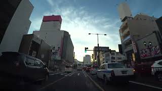 山形駅東口 屋上立体駐車場(入庫⇒出庫)山形県山形市【車載動画】Rooftop multistory parking lot