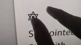 how to type six pointed star with middle dot symbol in computer