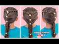 Penteado Fácil com Tranças Simples 🥰| Easy Hairstyle with Braids and Rubber Bands for Girls 😍