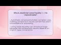 Why Is JavaScript Loose Equality (==) So Unpredictable? - JavaScript Toolkit
