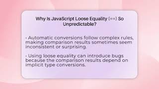 Why Is JavaScript Loose Equality (==) So Unpredictable? - JavaScript Toolkit