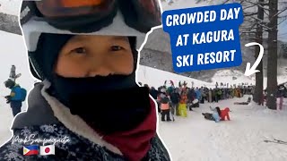 Biggest holiday crowd:Back at Kagura to Ski Started at Tashiro,get off at Mitsumata Ropeway