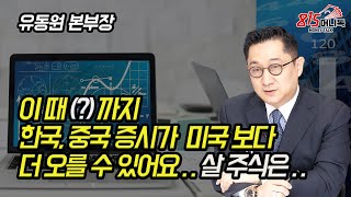 이 때 (?) 까지 한국 증시, 중국 증시가 미국보다 더 많이 오를 수 있어요! (주식투자, 전기차) 유동원 본부장