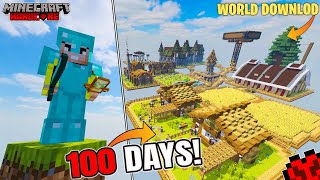 I Survived 100 Days In ONE BLOCK SKYBLOCK in Minecraft Hardcore!! | Minecraft 100 days