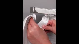 How to hang fabric on the S-wave Curtain Track