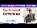 Use of synchronized keyboard & block in java