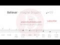 Imagine Dragons - Believer Drum Score