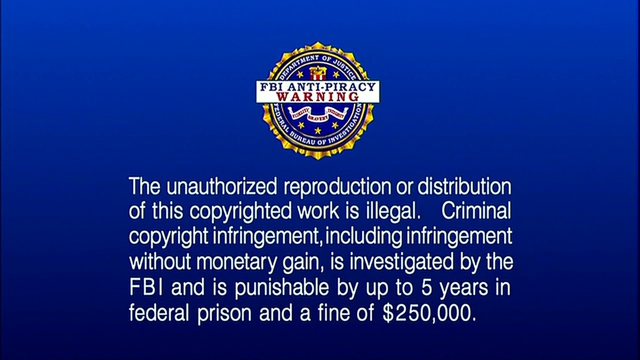 FBI Warning Screen/Warner Home Video (2005) - YouTube