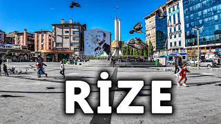 Rize Kalesi ve Şehir Merkezi Yürüyüş Turu | 4K Scenic Castle and Lively City Center