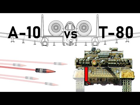 PGU-14/B Vs T-80 Simulation | A-10 30mm GAU-8/A Avenger Armour Piercing ...