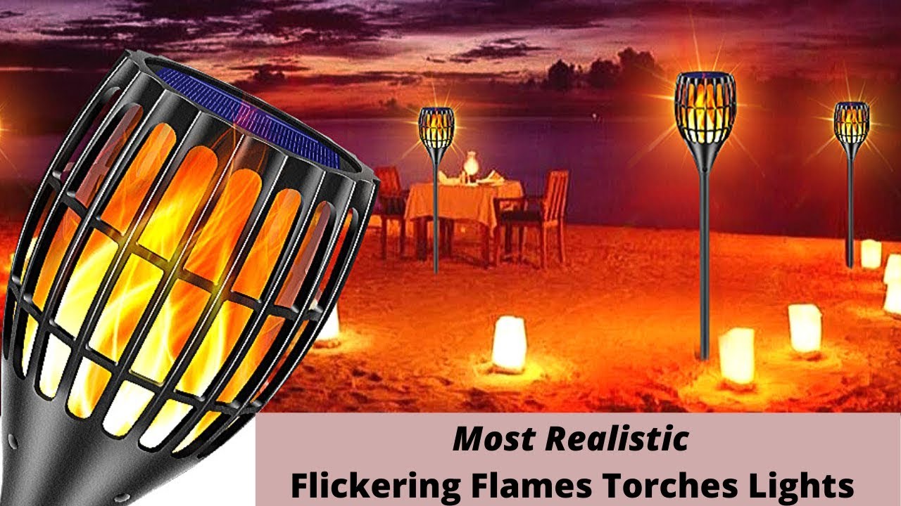 5 Most Realistic Flickering Flames Solar Torch Lights - YouTube