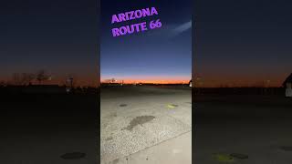 #glowing #sky #arizona #route66 #colour #fade #orange #blue #evening #dusk #sunset #serene #twilight