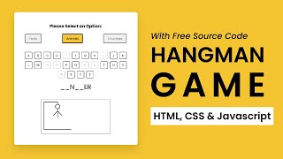 Hangman Game With Javascript | HTML, CSS & Javascript
