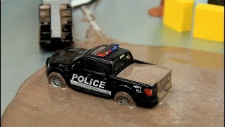 Police Cars in the mud 60 minutes video