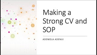 Making a Strong CV and SOP for Scholarship Application