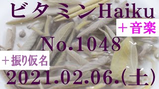 今日の俳句＋音楽。ビタミンHaiku。No.1048。2021.02.06.(土曜日)