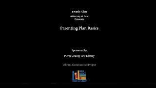 Parenting Plan Basics