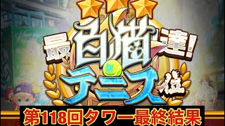 第118回タワー結果報告🗼【白猫テニス】無凸タワー