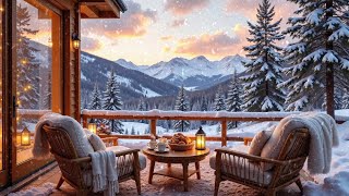 ❄The Cold Season Day Ambience with Beautiful Piano Music \u0026 Cozy Sounds for Sleep