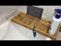 serenelife luxury bamboo bathtub caddy tray adjustable natural wood bath tub organizer review