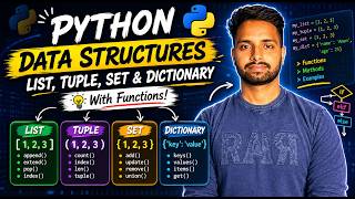 Python Data Structures Explained in Hindi | Lists, Tuples, Sets, Dictionaries | Complete Tutorial