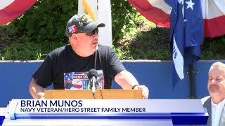 Hero Street family member Brian Munos salutes Hero Street 8