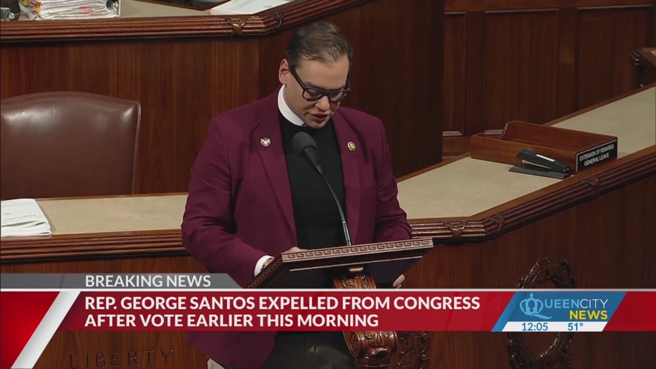 House Expels George Santos In Historic Vote - YouTube