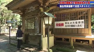 冷めない甲子園熱　「白河の関」が大賑わい　優勝記念の御朱印求めて＜福島県＞ (22/08/29 19:45)