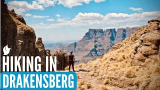 Hiking in DRAKENSBERG MOUNTAINS, South Africa