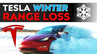 How Much RANGE Does a Tesla LOSE in Cold Weather?