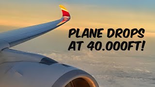 [STRONG TURBULENCE] Airbus A350 Drops Suddenly at 40.000ft!