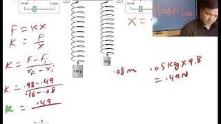 PHET Spring Hooke's Law Solution