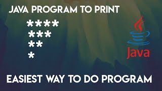 java program to print inverted half pyramid | Star pattern program in java